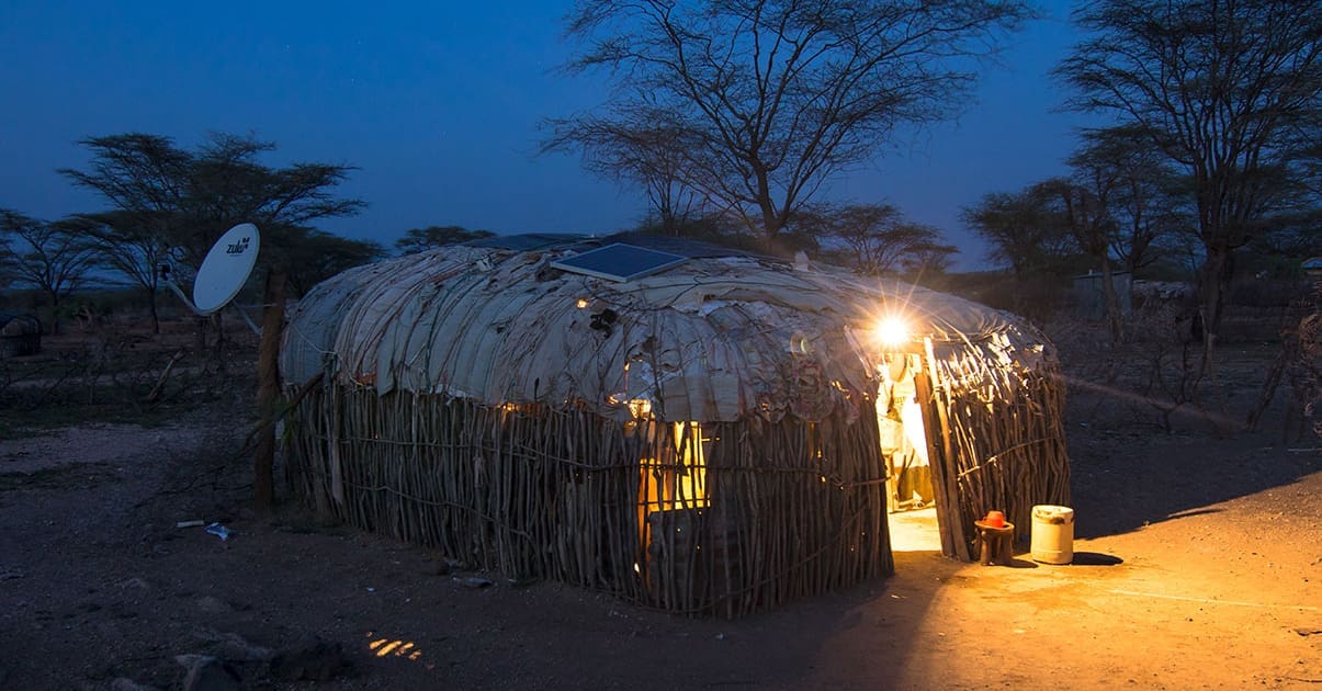 Africa hut solar