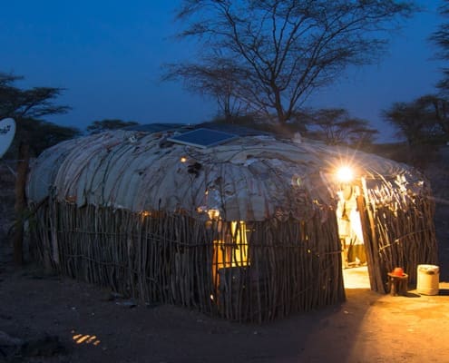 Africa hut solar